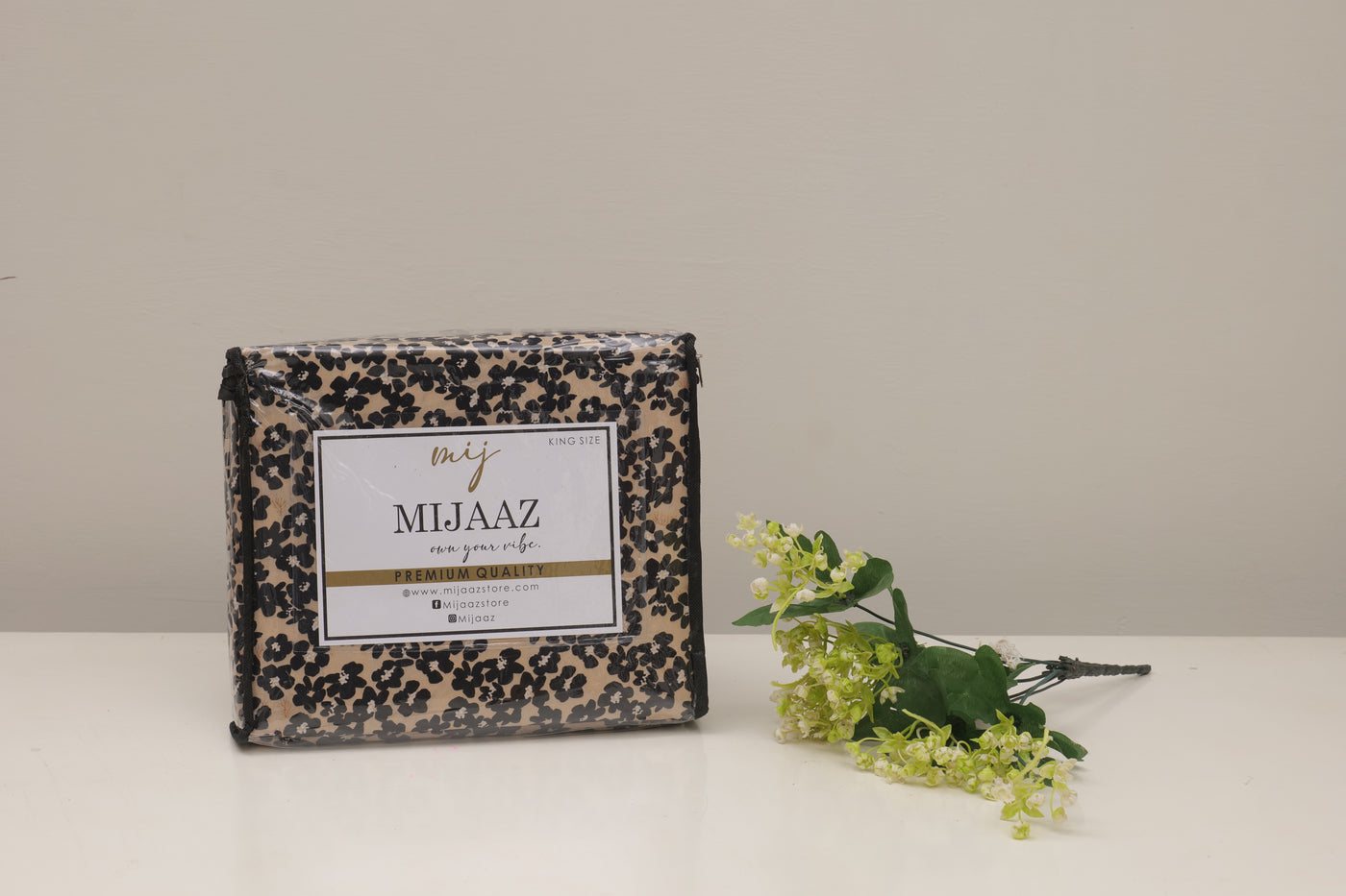 King size sateen bedsheet size 260 by 280cm.