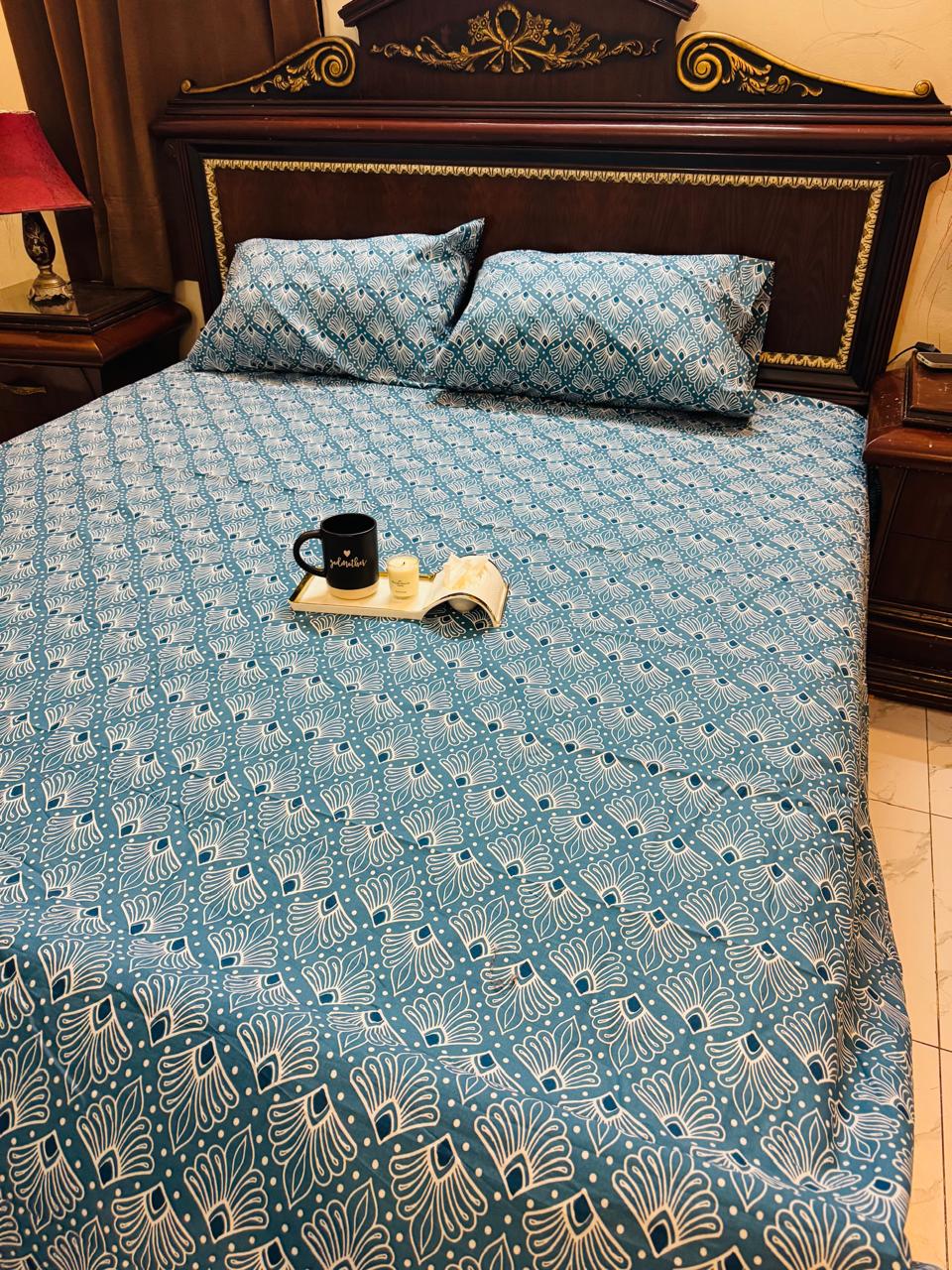 KING SIZE COTTON BEDSHEET SIZE 260X280CM