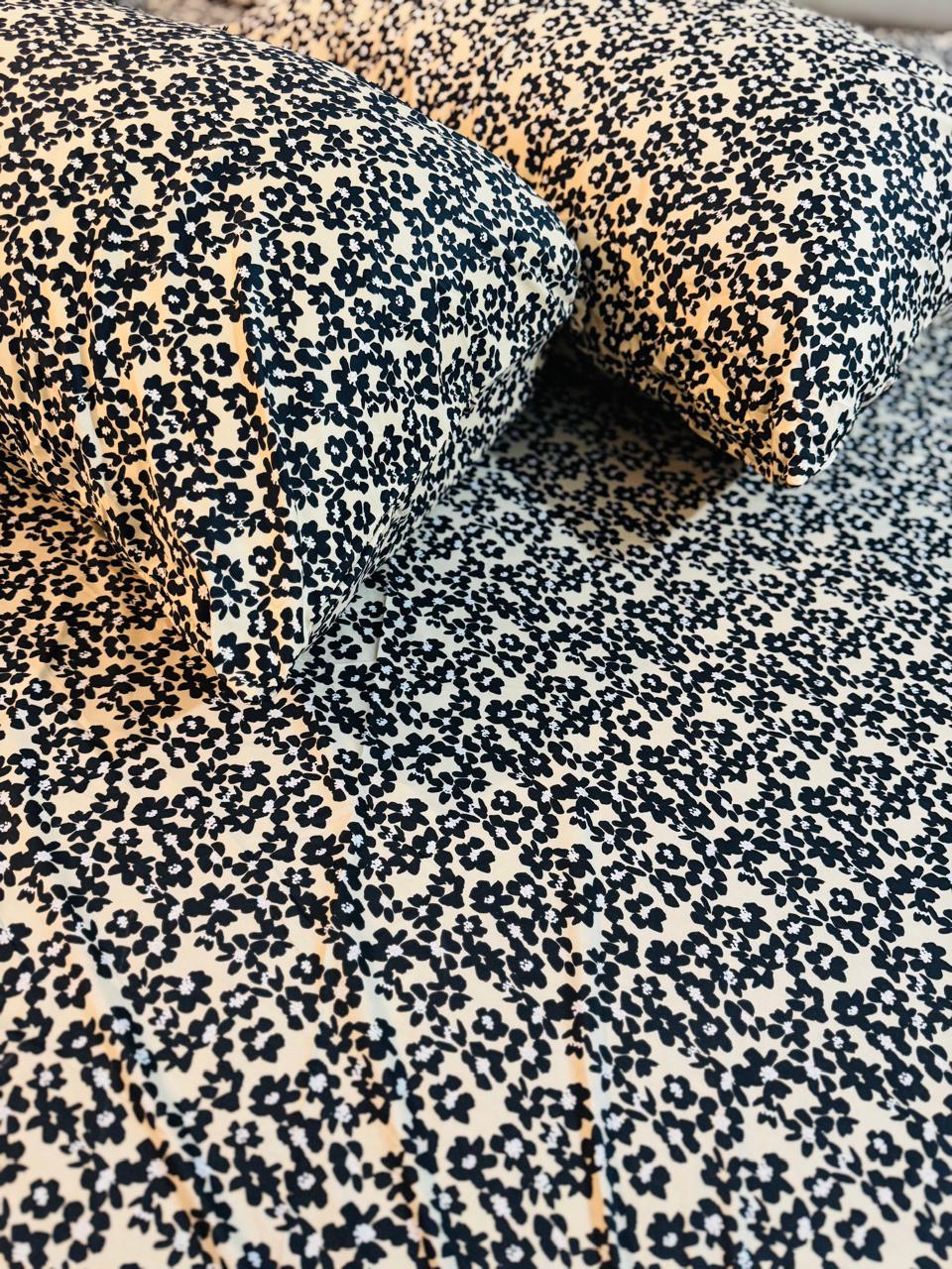 King size sateen bedsheet size 260 by 280cm.