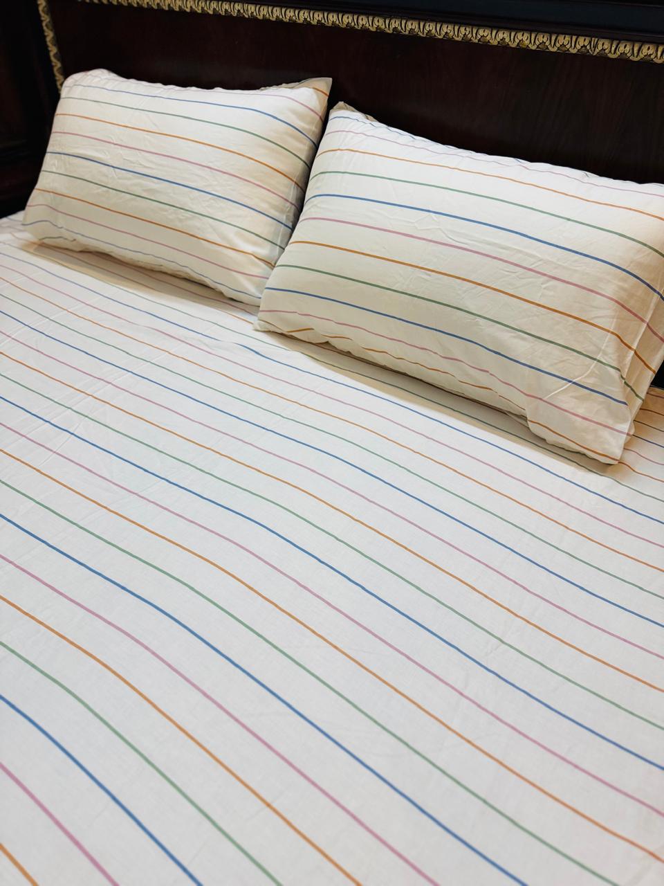 King size bedsheet with 2 pillow cases.